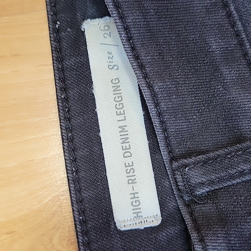 Pilcro for Anthropologie High-Rise Denim Legging in Washed Black - Picture 7 of 12